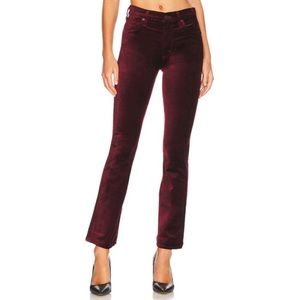 Paige Deep Red Velvet Pant